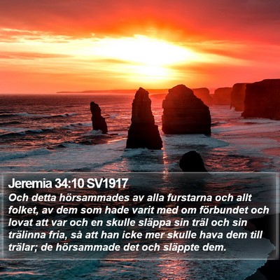 Jeremia 34:10 SV1917 Bible Verse Image