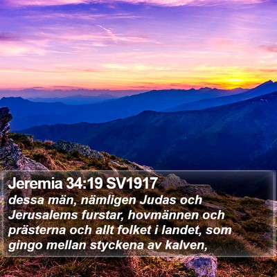 Jeremia 34:19 SV1917 Bible Verse Image