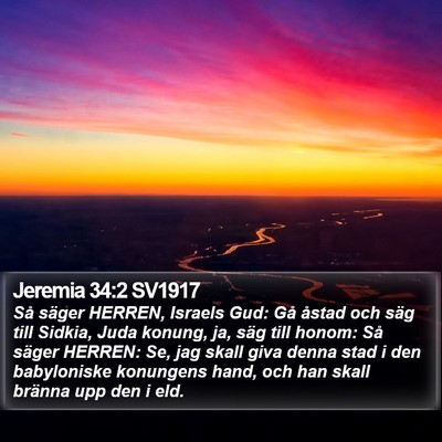 Jeremia 34:2 SV1917 Bible Verse Image