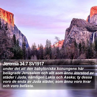 Jeremia 34:7 SV1917 Bible Verse Image
