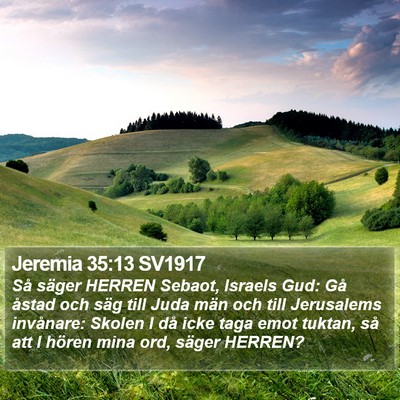 Jeremia 35:13 SV1917 Bible Verse Image