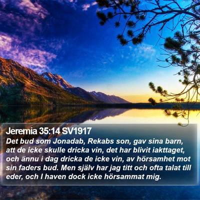 Jeremia 35:14 SV1917 Bible Verse Image