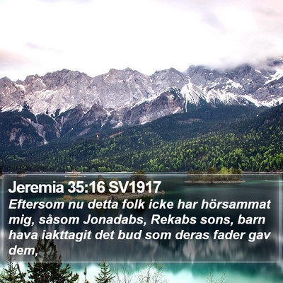 Jeremia 35:16 SV1917 Bible Verse Image