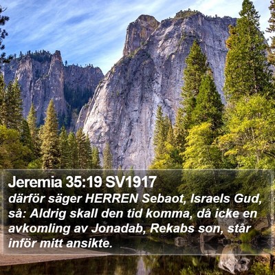 Jeremia 35:19 SV1917 Bible Verse Image