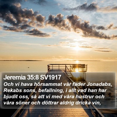 Jeremia 35:8 SV1917 Bible Verse Image