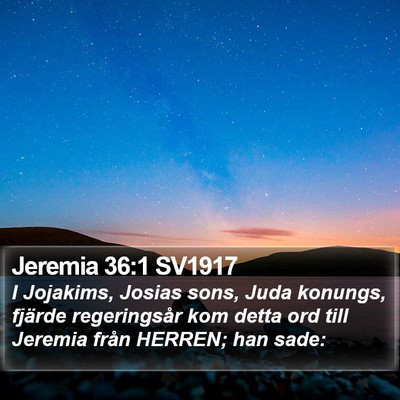 Jeremia 36:1 SV1917 Bible Verse Image