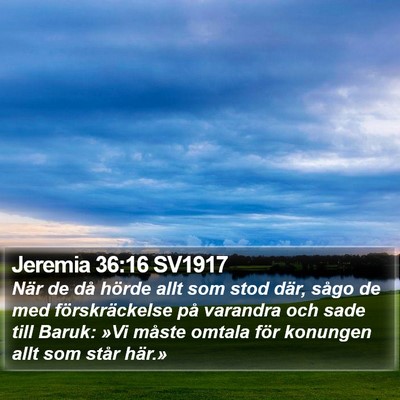 Jeremia 36:16 SV1917 Bible Verse Image