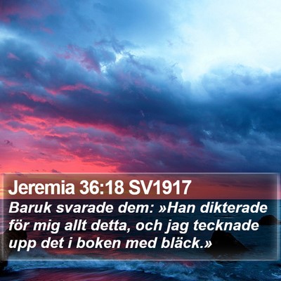 Jeremia 36:18 SV1917 Bible Verse Image
