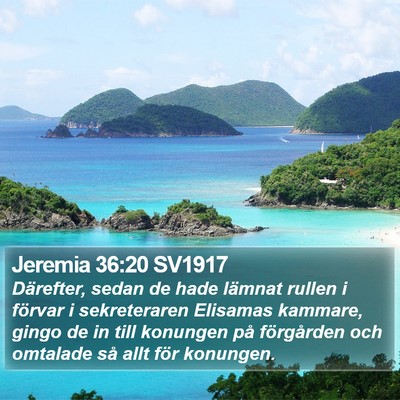 Jeremia 36:20 SV1917 Bible Verse Image