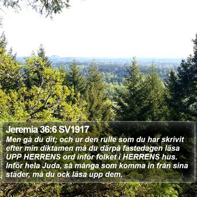 Jeremia 36:6 SV1917 Bible Verse Image