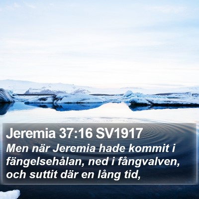 Jeremia 37:16 SV1917 Bible Verse Image