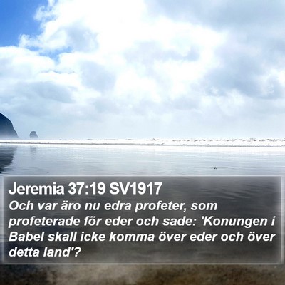 Jeremia 37:19 SV1917 Bible Verse Image