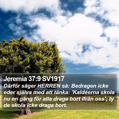 Jeremia 37:9 SV1917 Bible Verse Image