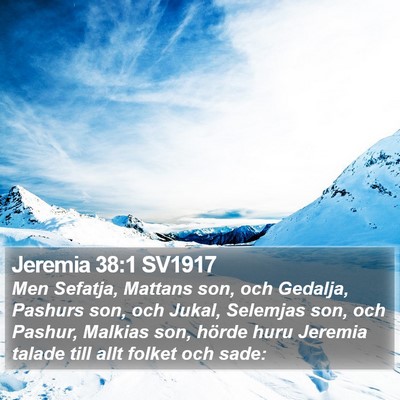 Jeremia 38:1 SV1917 Bible Verse Image