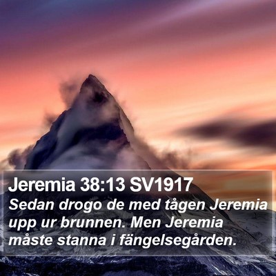 Jeremia 38:13 SV1917 Bible Verse Image