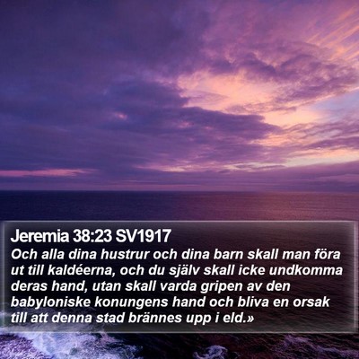 Jeremia 38:23 SV1917 Bible Verse Image
