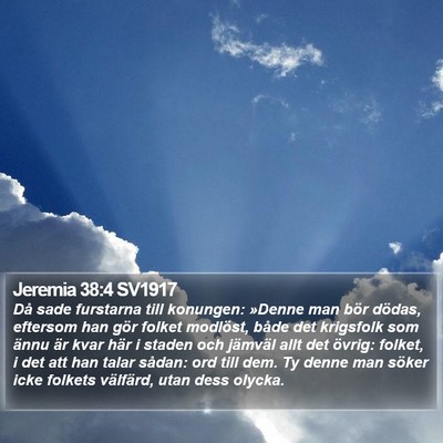 Jeremia 38:4 SV1917 Bible Verse Image