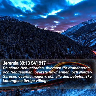 Jeremia 39:13 SV1917 Bible Verse Image