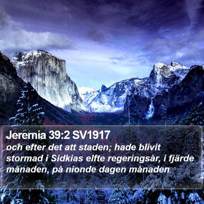 Jeremia 39:2 SV1917 Bible Verse Image