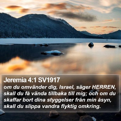 Jeremia 4:1 SV1917 Bible Verse Image