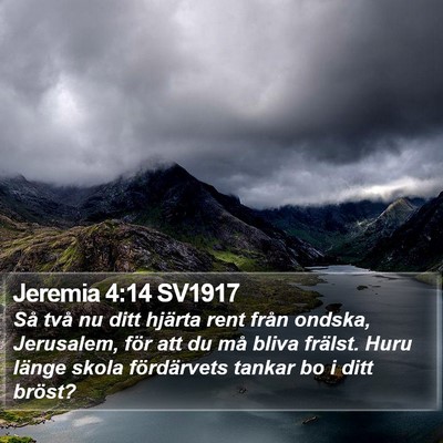 Jeremia 4:14 SV1917 Bible Verse Image