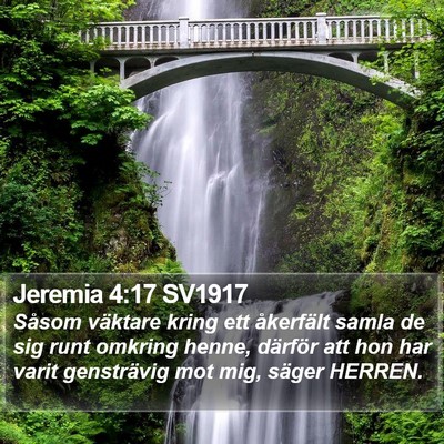 Jeremia 4:17 SV1917 Bible Verse Image