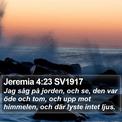 Jeremia 4:23 SV1917 Bible Verse Image