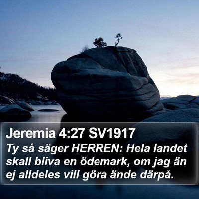 Jeremia 4:27 SV1917 Bible Verse Image