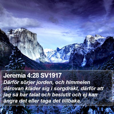 Jeremia 4:28 SV1917 Bible Verse Image