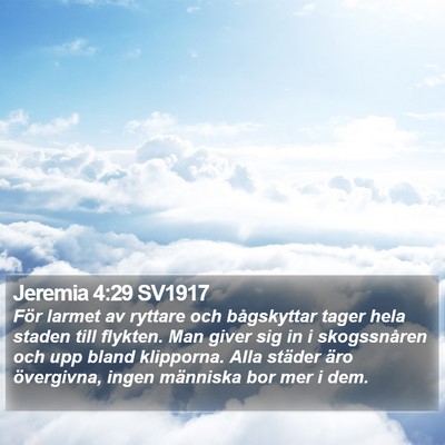 Jeremia 4:29 SV1917 Bible Verse Image