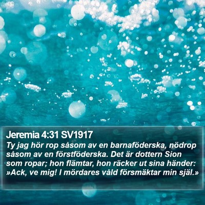 Jeremia 4:31 SV1917 Bible Verse Image