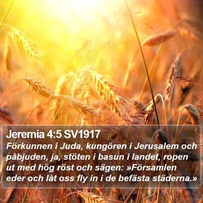Jeremia 4:5 SV1917 Bible Verse Image