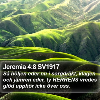 Jeremia 4:8 SV1917 Bible Verse Image