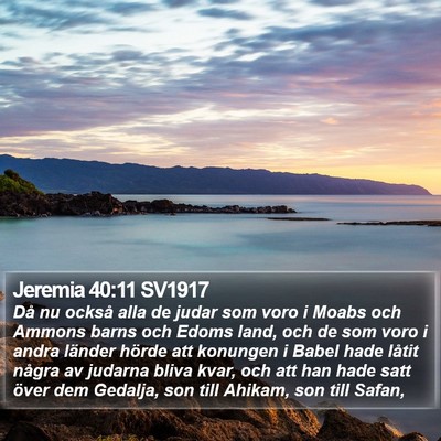 Jeremia 40:11 SV1917 Bible Verse Image