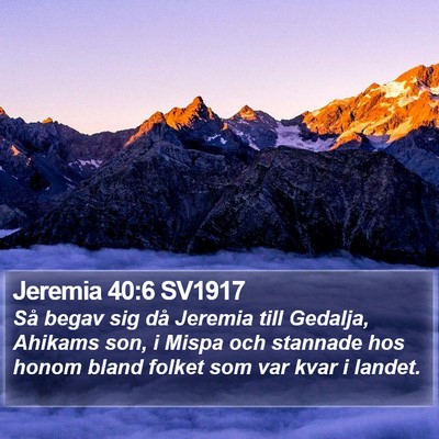 Jeremia 40:6 SV1917 Bible Verse Image