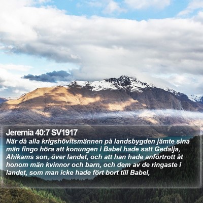 Jeremia 40:7 SV1917 Bible Verse Image
