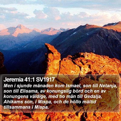 Jeremia 41:1 SV1917 Bible Verse Image