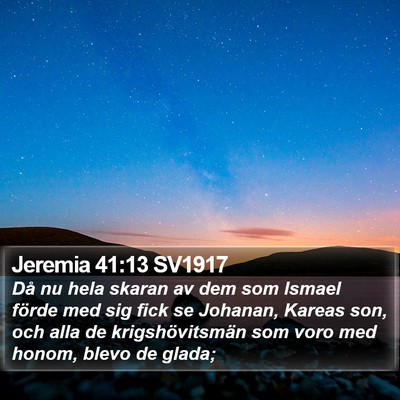 Jeremia 41:13 SV1917 Bible Verse Image