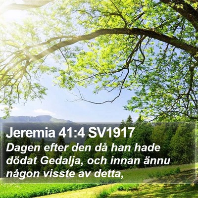 Jeremia 41:4 SV1917 Bible Verse Image