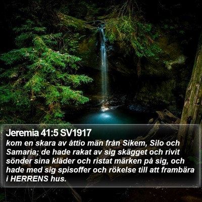 Jeremia 41:5 SV1917 Bible Verse Image