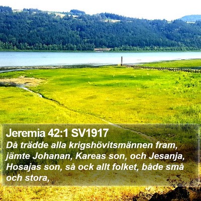 Jeremia 42:1 SV1917 Bible Verse Image