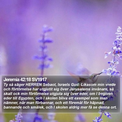Jeremia 42:18 SV1917 Bible Verse Image