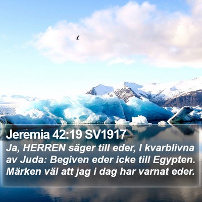Jeremia 42:19 SV1917 Bible Verse Image