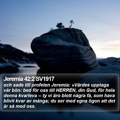 Jeremia 42:2 SV1917 Bible Verse Image