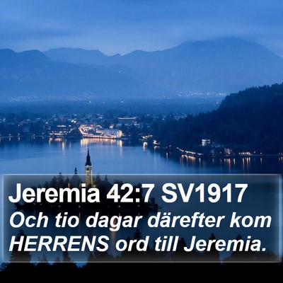 Jeremia 42:7 SV1917 Bible Verse Image
