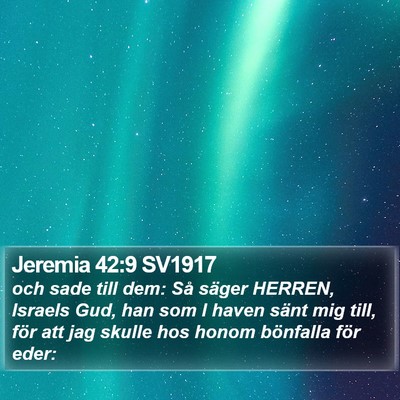 Jeremia 42:9 SV1917 Bible Verse Image