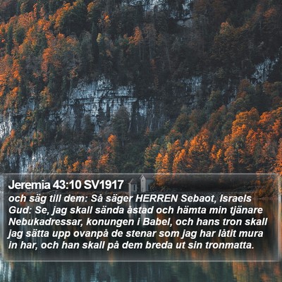 Jeremia 43:10 SV1917 Bible Verse Image