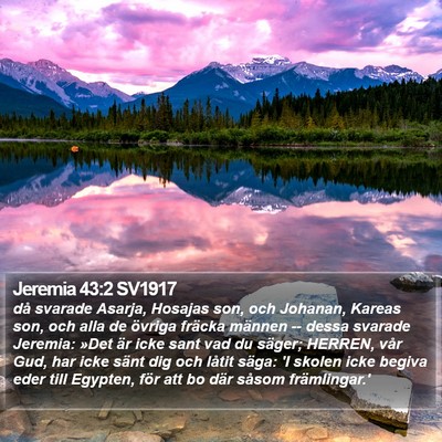 Jeremia 43:2 SV1917 Bible Verse Image
