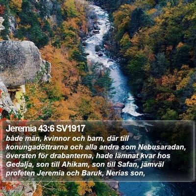 Jeremia 43:6 SV1917 Bible Verse Image
