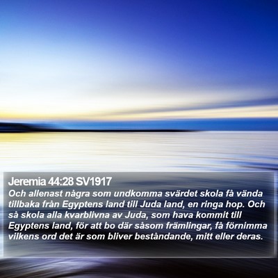 Jeremia 44:28 SV1917 Bible Verse Image
